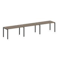 Metal System Р. ст. на 3 раб. места на П-образном м/к БП.СМ-3.3 Акация/Антрацит металл 4200*720*750 Metal System Р. ст. на 3 раб. места на П-образном м/к БП.СМ-3.3 Акация/Антрацит металл 4200*720*750