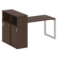 Metal System Quattro Стол офисный с шкафом-купе на О-образном м/к 50БО.РС-СШК-3.3 Т Вяз/Мокко металл 1810×1120×1098 Metal System Quattro Стол офисный с шкафом-купе на О-образном м/к 50БО.РС-СШК-3.3 Т Вяз/Мокко металл 1810×1120×1098