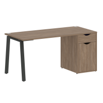 Home Office Стол офисный VR.SP-3-158.1.A Денвер светлый/Белый металл 1580×720×750 Home Office Стол офисный VR.SP-3-158.1.A Денвер светлый/Белый металл 1580×720×750