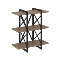 Loft Стеллаж на регулируемых опорах-3 полки VR.L-MST.O-3.4V Тиквуд тёмный/Чёрный металл 800×400×910 Loft Стеллаж на регулируемых опорах-3 полки VR.L-MST.O-3.4V Тиквуд тёмный/Чёрный металл 800×400×910
