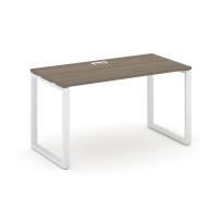 Стол офисный Style Project SN-6O.SP-023 / Дуб Табак – Металл Белый / 1380×800×750 Стол офисный Style Project SN-6O.SP-023 / Дуб Табак – Металл Белый / 1380×800×750