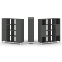 Стеллаж-перегородка односторонний средний четырёхъярусный Style Project SN.NS-441 Тиквуд Светлый/Металл Белый 1488×400×1615 Стеллаж-перегородка односторонний средний четырёхъярусный Style Project SN.NS-441 Тиквуд Светлый/Металл Белый 1488×400×1615