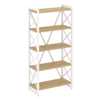 Loft Стеллаж на регулируемых опорах-5 полок VR.L-MST.O-5.8 Тиквуд тёмный/Чёрный металл 800×400×1650 Loft Стеллаж на регулируемых опорах-5 полок VR.L-MST.O-5.8 Тиквуд тёмный/Чёрный металл 800×400×1650