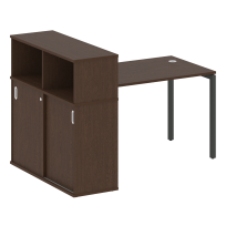Metal System Quattro Стол офисный с шкафом-купе на П-образном м/к 40БП.РС-СШК-3.2 Т Вяз/Мокко металл 1610×1120×1098 Metal System Quattro Стол офисный с шкафом-купе на П-образном м/к 40БП.РС-СШК-3.2 Т Вяз/Мокко металл 1610×1120×1098