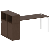 Metal System Quattro Стол офисный с шкафом-купе на П-образном м/к 50БП.РС-СШК-3.5 Т Вяз/Мокко металл 2210×1120×1098 Metal System Quattro Стол офисный с шкафом-купе на П-образном м/к 50БП.РС-СШК-3.5 Т Вяз/Мокко металл 2210×1120×1098
