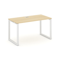 Стол офисный Style Project SN-6O.SP-001 / Дуб Табак – Металл Белый / 980×600×750 Стол офисный Style Project SN-6O.SP-001 / Дуб Табак – Металл Белый / 980×600×750
