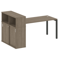 Metal System Quattro Стол офисный с шкафом-купе на П-образном м/к 50БП.РС-СШК-3.4 Т Вяз/Мокко металл 2010×1120×1098 Metal System Quattro Стол офисный с шкафом-купе на П-образном м/к 50БП.РС-СШК-3.4 Т Вяз/Мокко металл 2010×1120×1098