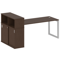 Metal System Quattro Стол офисный с шкафом-купе на О-образном м/к 50БО.РС-СШК-3.5 Т Вяз/Мокко металл 2210×1120×1098 Metal System Quattro Стол офисный с шкафом-купе на О-образном м/к 50БО.РС-СШК-3.5 Т Вяз/Мокко металл 2210×1120×1098