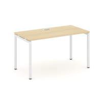 Стол офисный Style Project SN-4P.SP-002 / Дуб Табак – Металл Белый / 1180×600×750 Стол офисный Style Project SN-4P.SP-002 / Дуб Табак – Металл Белый / 1180×600×750