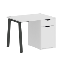 Home Office Стол офисный VR.SP-3-98.1.A Денвер светлый/Белый металл 980×720×750 Home Office Стол офисный VR.SP-3-98.1.A Денвер светлый/Белый металл 980×720×750