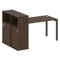 Metal System Quattro Стол офисный с шкафом-купе на П-образном м/к 50БП.РС-СШК-3.3 Т Вяз/Мокко металл 1810×1120×1098 Metal System Quattro Стол офисный с шкафом-купе на П-образном м/к 50БП.РС-СШК-3.3 Т Вяз/Мокко металл 1810×1120×1098