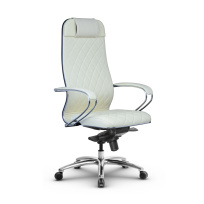 Кресло для руководителя Метта L 1m 40M/K_17838_Кожа перфорированная NewLeather – Черный