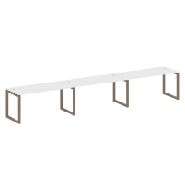 Metal System Quattro Р. ст. на 3 раб. места на О-образном м/к 50БО.СМ-3.4 Акация/Антрацит металл 4800*720*750 Metal System Quattro Р. ст. на 3 раб. места на О-образном м/к 50БО.СМ-3.4 Акация/Антрацит металл 4800*720*750