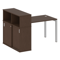 Metal System Quattro Стол офисный с шкафом-купе на П-образном м/к 50БП.РС-СШК-3.2 Т Вяз/Мокко металл 1610×1120×1098 Metal System Quattro Стол офисный с шкафом-купе на П-образном м/к 50БП.РС-СШК-3.2 Т Вяз/Мокко металл 1610×1120×1098
