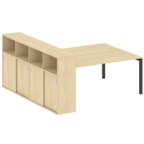 Metal System Quattro Р. ст. с шкафом-купе на П-образном м/к 50БП.РС-СШК-4.5 Т Акация/Антрацит металл 2210*2332*1098 Metal System Quattro Р. ст. с шкафом-купе на П-образном м/к 50БП.РС-СШК-4.5 Т Акация/Антрацит металл 2210*2332*1098