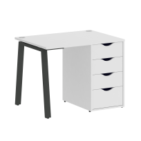 Home Office Стол офисный VR.SP-3-98.4.A Денвер светлый/Белый металл 980×720×750 Home Office Стол офисный VR.SP-3-98.4.A Денвер светлый/Белый металл 980×720×750