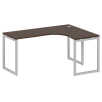 Metal System Quattro Стол криволинейный правый на О-образном м/к 40БО.СА-4 (R) Акация/Антрацит металл 1600*1200*750