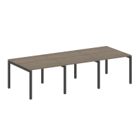 Metal System Quattro Перег. стол (3 столешницы) на П-оразном м/к 50БП.ПРГ-3.1 Акация/Антрацит металл 3000*1235*750 Metal System Quattro Перег. стол (3 столешницы) на П-оразном м/к 50БП.ПРГ-3.1 Акация/Антрацит металл 3000*1235*750