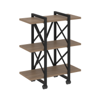 Loft Стеллаж на колесных опорах-3 полки VR.L-MST.K-3.4V Тиквуд тёмный/Чёрный металл 800×400×968 Loft Стеллаж на колесных опорах-3 полки VR.L-MST.K-3.4V Тиквуд тёмный/Чёрный металл 800×400×968