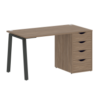 Home Office Стол офисный VR.SP-3-138.4.A Денвер Светлый/Металл Мокко 1380×720×750 Home Office Стол офисный VR.SP-3-138.4.A Денвер Светлый/Металл Мокко 1380×720×750