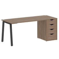 Home Office Стол офисный VR.SP-3-178.4.A Денвер светлый/Белый металл 1780×720×750 Home Office Стол офисный VR.SP-3-178.4.A Денвер светлый/Белый металл 1780×720×750