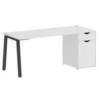 Home Office Стол офисный VR.SP-3-178.1.A Денвер светлый/Белый металл 1780×720×750 Home Office Стол офисный VR.SP-3-178.1.A Денвер светлый/Белый металл 1780×720×750