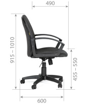 Кресло офисное Chairman 681 Россия / Ткань / Т-13 Серый
