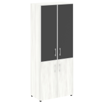 Шкаф LT.ST-1.2 R black Yalta / Дуб Мали – Стекло Black 800×450×1987