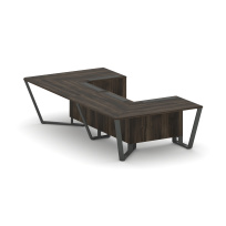 Стол для переговоров П-образный Steel Meet KD-PR.B.SP-07P / Тиквуд Светлый – Металл Антрацит / 1600×3200×750 Стол для переговоров П-образный Steel Meet KD-PR.B.SP-07P / Тиквуд Светлый – Металл Антрацит / 1600×3200×750