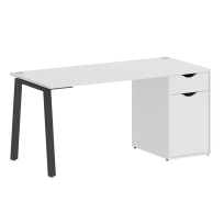 Home Office Стол офисный VR.SP-3-158.1.A Денвер светлый/Белый металл 1580×720×750 Home Office Стол офисный VR.SP-3-158.1.A Денвер светлый/Белый металл 1580×720×750