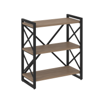 Loft Стеллаж на регулируемых опорах-3 полки VR.L-MST.O-3.8 Тиквуд тёмный/Чёрный металл 800×400×910 Loft Стеллаж на регулируемых опорах-3 полки VR.L-MST.O-3.8 Тиквуд тёмный/Чёрный металл 800×400×910