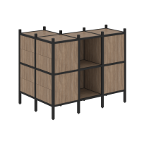 Loft Угловой внешний стеллаж наборный VR.L-51 Тиквуд тёмный/Белый металл 862×1278×1047 Loft Угловой внешний стеллаж наборный VR.L-51 Тиквуд тёмный/Белый металл 862×1278×1047