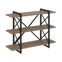 Loft Стеллаж на регулируемых опорах-3 полки VR.L-MST.O-3.8V Тиквуд тёмный/Чёрный металл 1200×400×910 Loft Стеллаж на регулируемых опорах-3 полки VR.L-MST.O-3.8V Тиквуд тёмный/Чёрный металл 1200×400×910