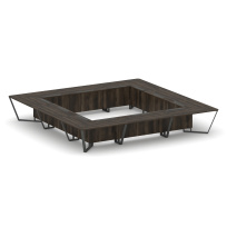 Стол для переговоров квадратный Steel Meet KD-PR.B.SP-24K / Тиквуд Светлый – Металл Антрацит / 4800×4800×750 Стол для переговоров квадратный Steel Meet KD-PR.B.SP-24K / Тиквуд Светлый – Металл Антрацит / 4800×4800×750