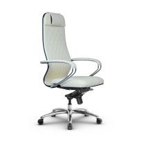 Кресло для руководителя Метта L 1m 40M/K_17838_Кожа перфорированная NewLeather – Черный