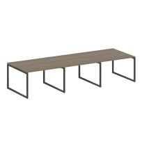 Metal System Quattro Перег. стол (3 столешницы) на О-оразном м/к 40БО.ПРГ-3.2 Акация/Антрацит металл 3600*1235*750 Metal System Quattro Перег. стол (3 столешницы) на О-оразном м/к 40БО.ПРГ-3.2 Акация/Антрацит металл 3600*1235*750