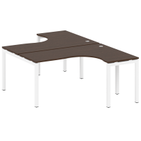 Metal System Quattro Р. ст. криволинейная на П-образном м/к 50БП.РАС-СА-2.4 Акация/Антрацит металл 1600*2435*750