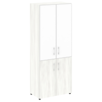 Шкаф LT.ST-1.2 R white Yalta / Дуб Мали – Стекло White 800×450×1987