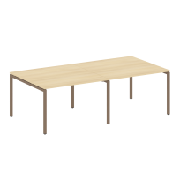 Metal System Quattro Перег. стол (2 столешницы) на П-образном м/к 40БП.ПРГ-2.2 Акация/Антрацит металл 2400*1235*750 Metal System Quattro Перег. стол (2 столешницы) на П-образном м/к 40БП.ПРГ-2.2 Акация/Антрацит металл 2400*1235*750