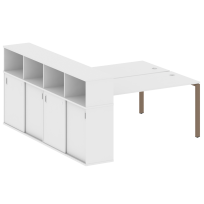 Бенч-стол на П-образном м/к с опорным шкафом-купе Metal system quattro 40×40 БП.РС-СШК-4.4 Т Акация/Антрацит металл 2010*2332*1098 Бенч-стол на П-образном м/к с опорным шкафом-купе Metal system quattro 40×40 БП.РС-СШК-4.4 Т Акация/Антрацит металл 2010*2332*1098