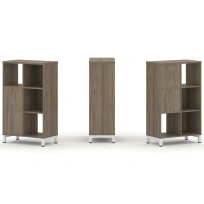 Стеллаж-перегородка двухсторонний средний трёхъярусный Style Project SN.NSD-321 Тиквуд Светлый/Металл Белый 754×400×1248 Стеллаж-перегородка двухсторонний средний трёхъярусный Style Project SN.NSD-321 Тиквуд Светлый/Металл Белый 754×400×1248