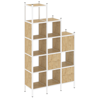 Loft Прямой стеллаж наборный VR.L-21 Тиквуд тёмный/Белый металл 1278×446×2280