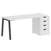 Home Office Стол офисный VR.SP-3-178.4.A Денвер светлый/Белый металл 1780×720×750 Home Office Стол офисный VR.SP-3-178.4.A Денвер светлый/Белый металл 1780×720×750