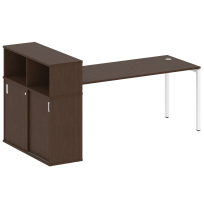 Metal System Quattro Стол офисный с шкафом-купе на П-образном м/к 40БП.РС-СШК-3.5 Т Вяз/Мокко металл 2210×1120×1098 Metal System Quattro Стол офисный с шкафом-купе на П-образном м/к 40БП.РС-СШК-3.5 Т Вяз/Мокко металл 2210×1120×1098