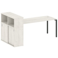 Metal System Quattro Стол офисный с шкафом-купе на П-образном м/к 40БП.РС-СШК-3.5 Т Вяз/Мокко металл 2210×1120×1098 Metal System Quattro Стол офисный с шкафом-купе на П-образном м/к 40БП.РС-СШК-3.5 Т Вяз/Мокко металл 2210×1120×1098